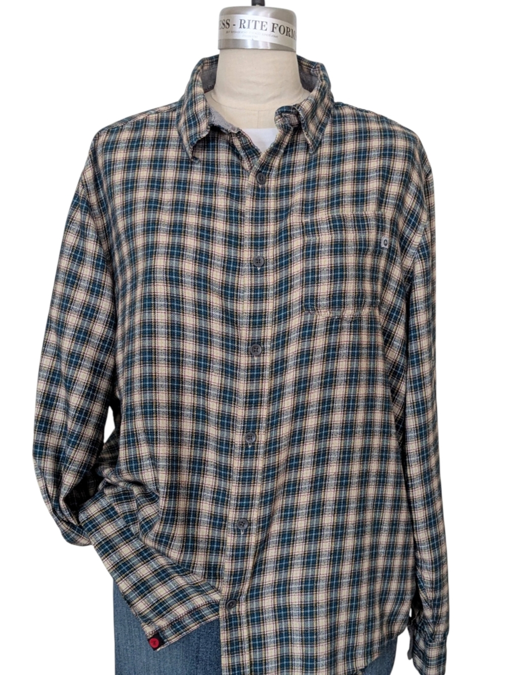 Marmot Fairfax Flannel Plaid Button Up Shirt Size XL